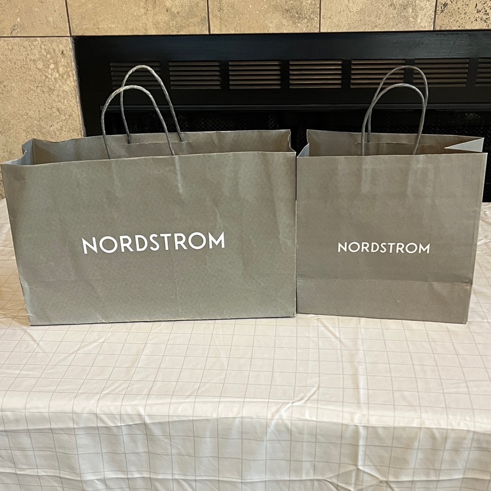 Nordstrom Elegant Gray Shopping Bags